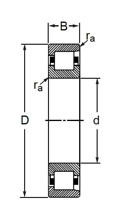 Подшипник роликовый цилиндрический 102305 25×62×17 мм